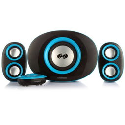 現代HYUNDAI F-320A 迷你多媒體音箱 藍色魅力，線控便捷，打造桌面影音新體驗